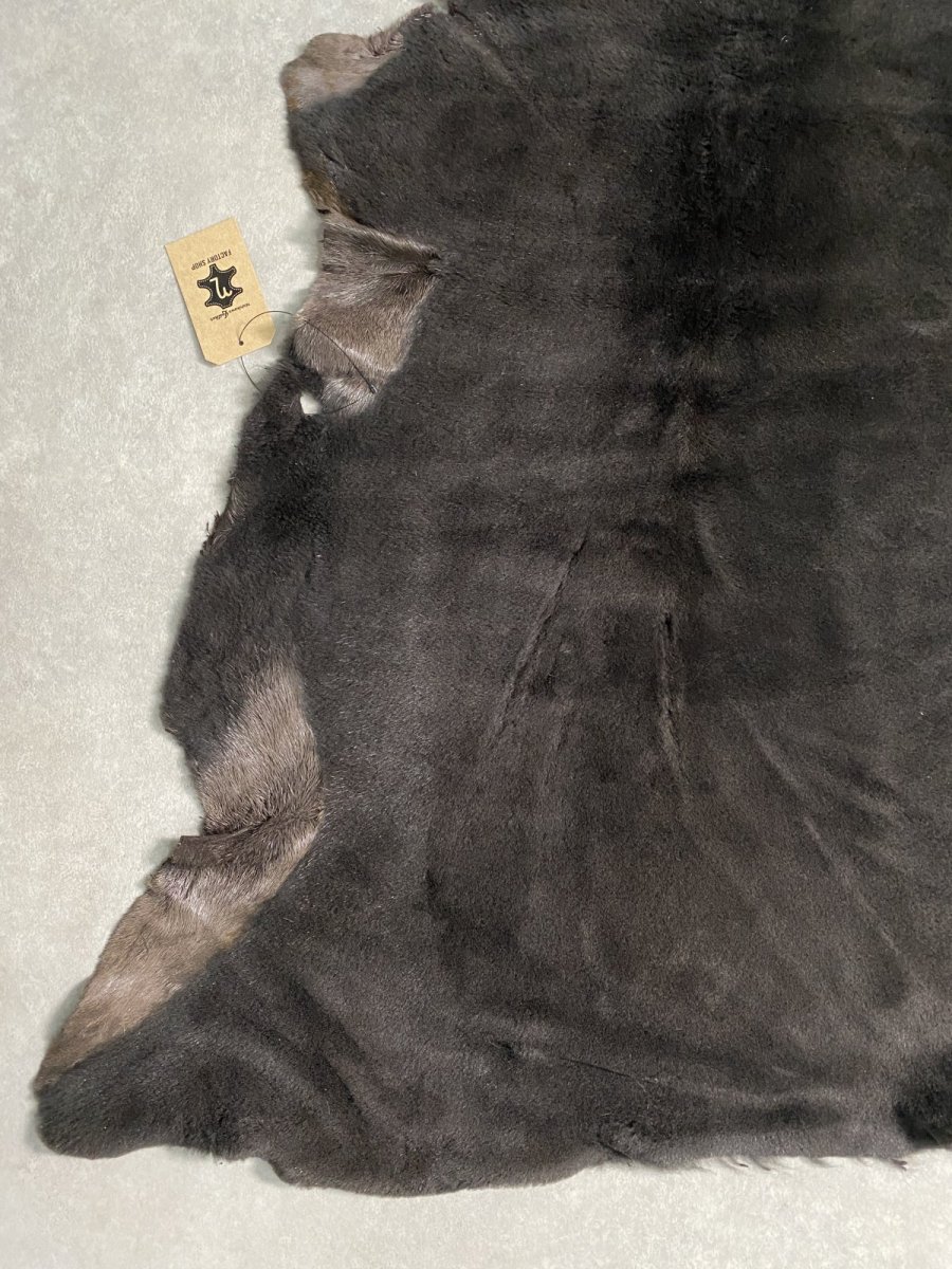 画像8: ムートン毛皮 Wフェイス ブラウン (8)