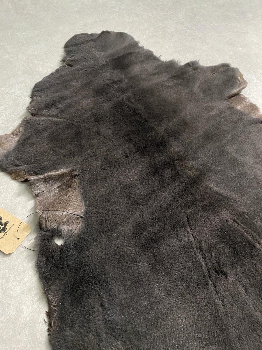 画像5: ムートン毛皮 Wフェイス ブラウン (5)