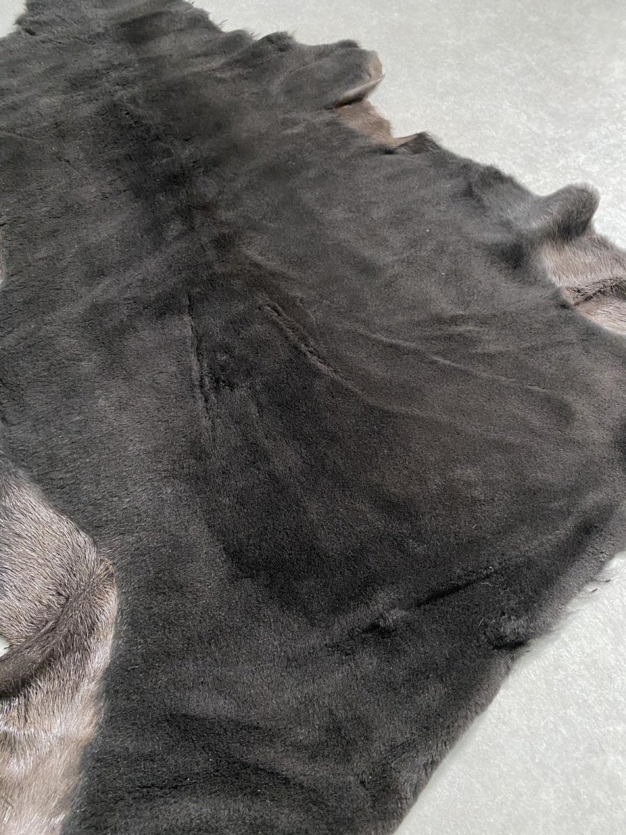 画像4: ムートン毛皮 Wフェイス ブラウン (4)