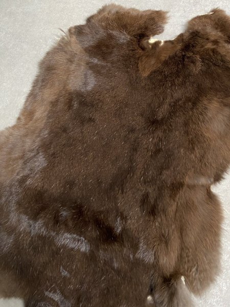 うさぎ敷物　ラビットファー　一枚革　本革　4枚セット レザークラフト・革販売のニシカワレザー