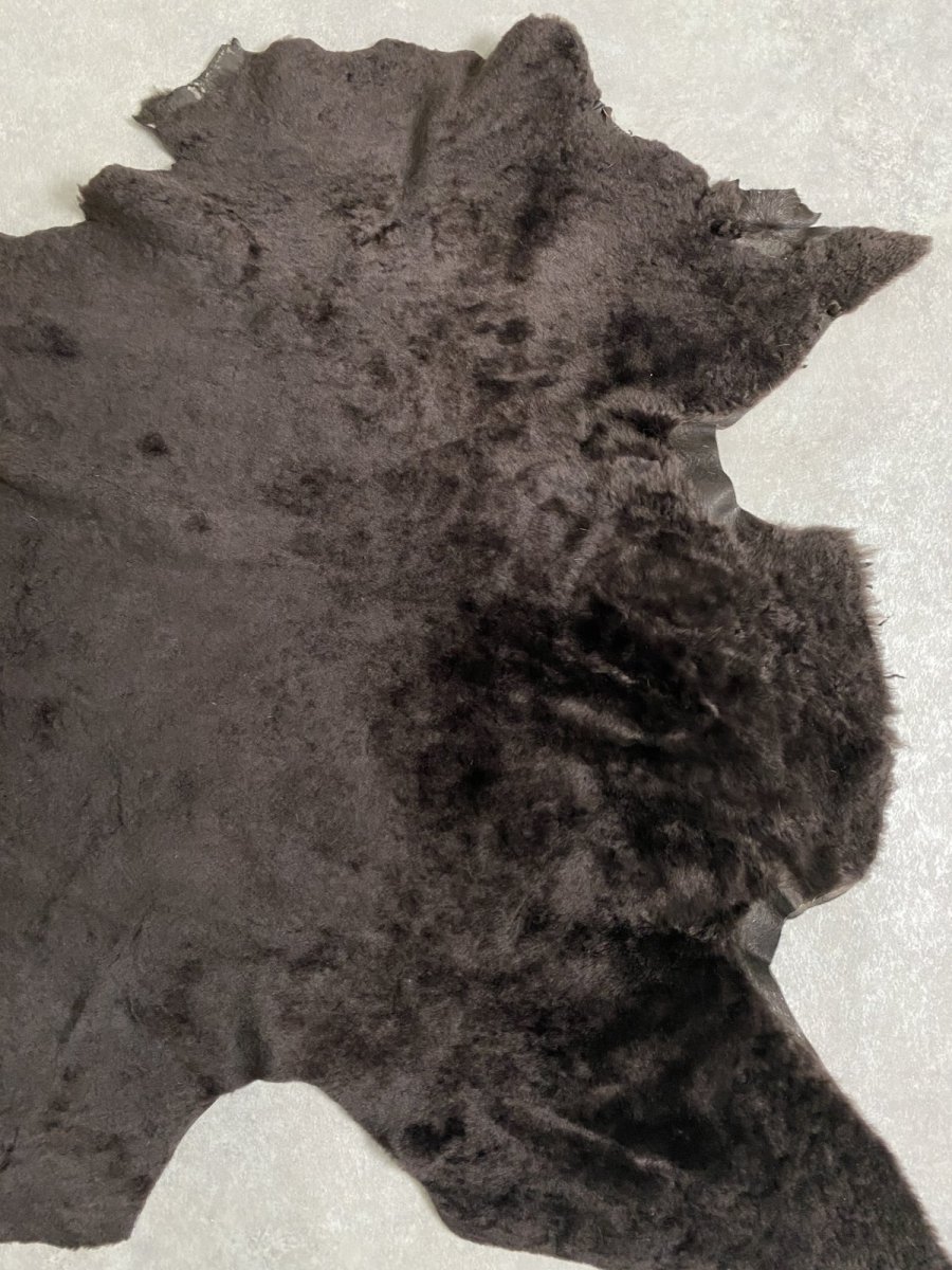 画像2: メリノムートン毛皮　Wフェイス　ブラウン (2)