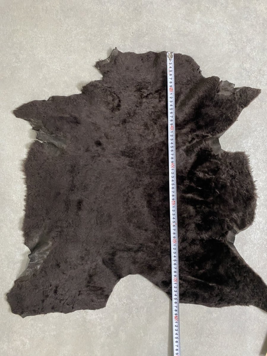 画像8: メリノムートン毛皮　Wフェイス　ブラウン (8)