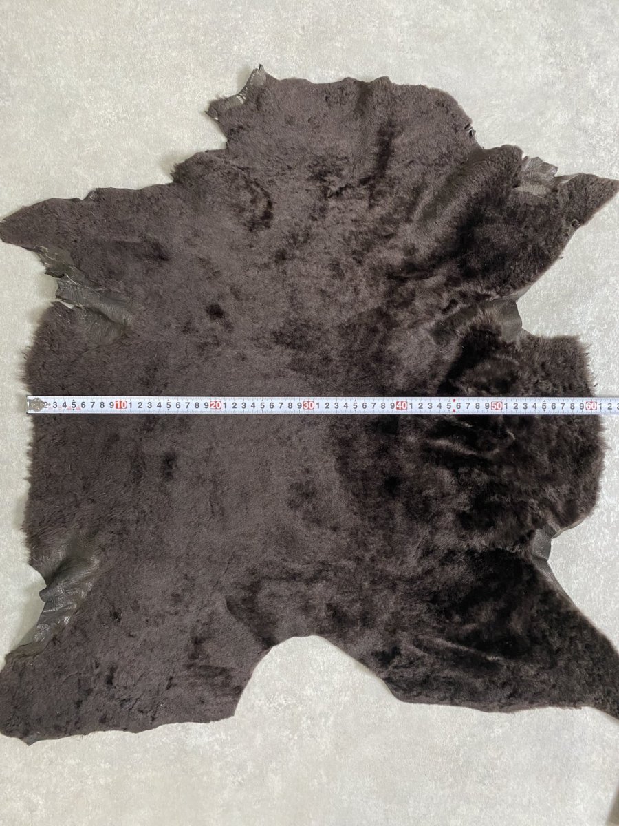 画像9: メリノムートン毛皮　Wフェイス　ブラウン (9)