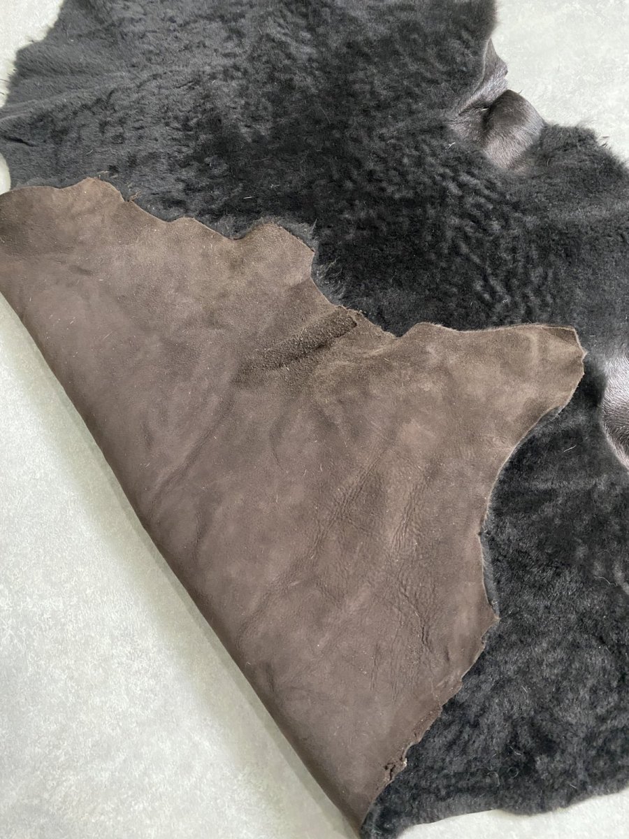 画像7: ムートン毛皮　Wフェイス　ブラウン (7)