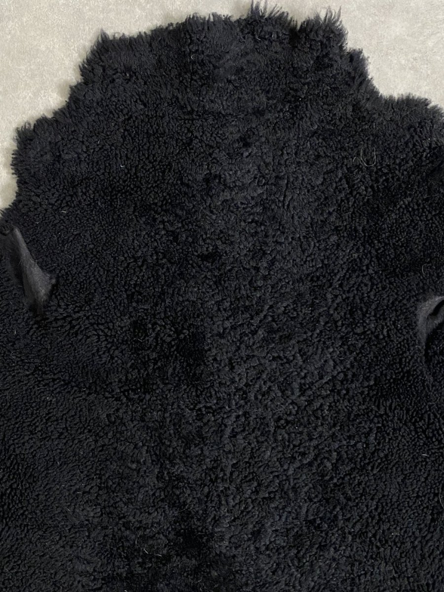 画像3: ムートン毛皮　Wフェイス　巻き毛　ブラック (3)