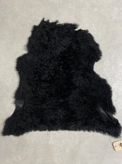 画像1: ムートン毛皮　Wフェイス　巻き毛　ブラック (1)