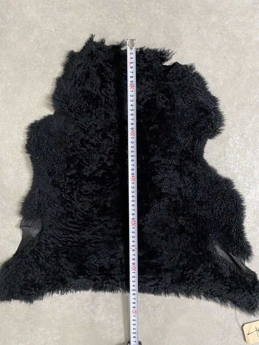 画像8: ムートン毛皮　Wフェイス　巻き毛　ブラック (8)