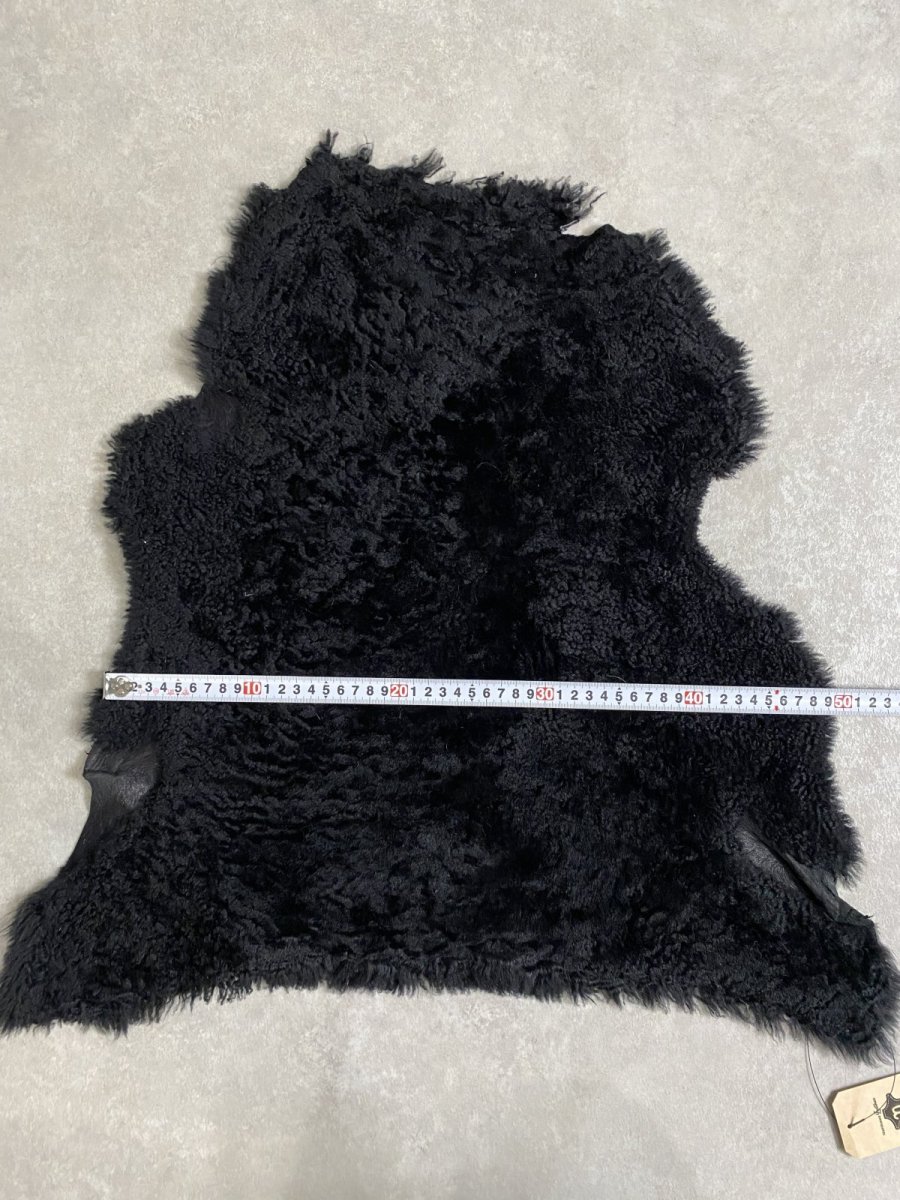 画像9: ムートン毛皮　Wフェイス　巻き毛　ブラック (9)