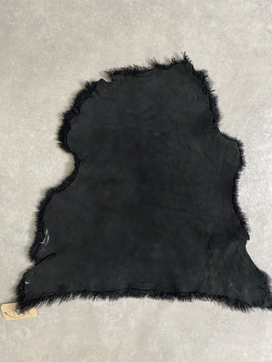 画像7: ムートン毛皮　Wフェイス　巻き毛　ブラック (7)