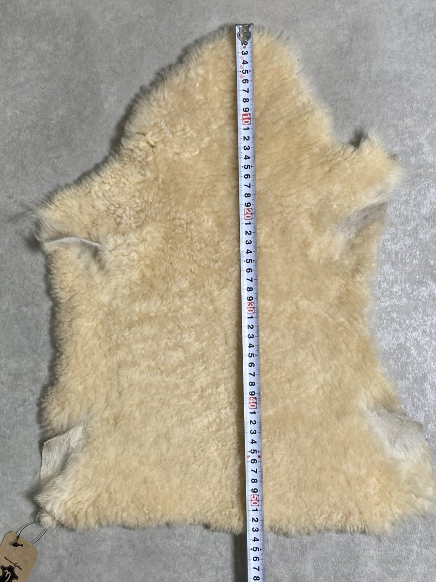 画像10: ムートン毛皮　クリーム (10)