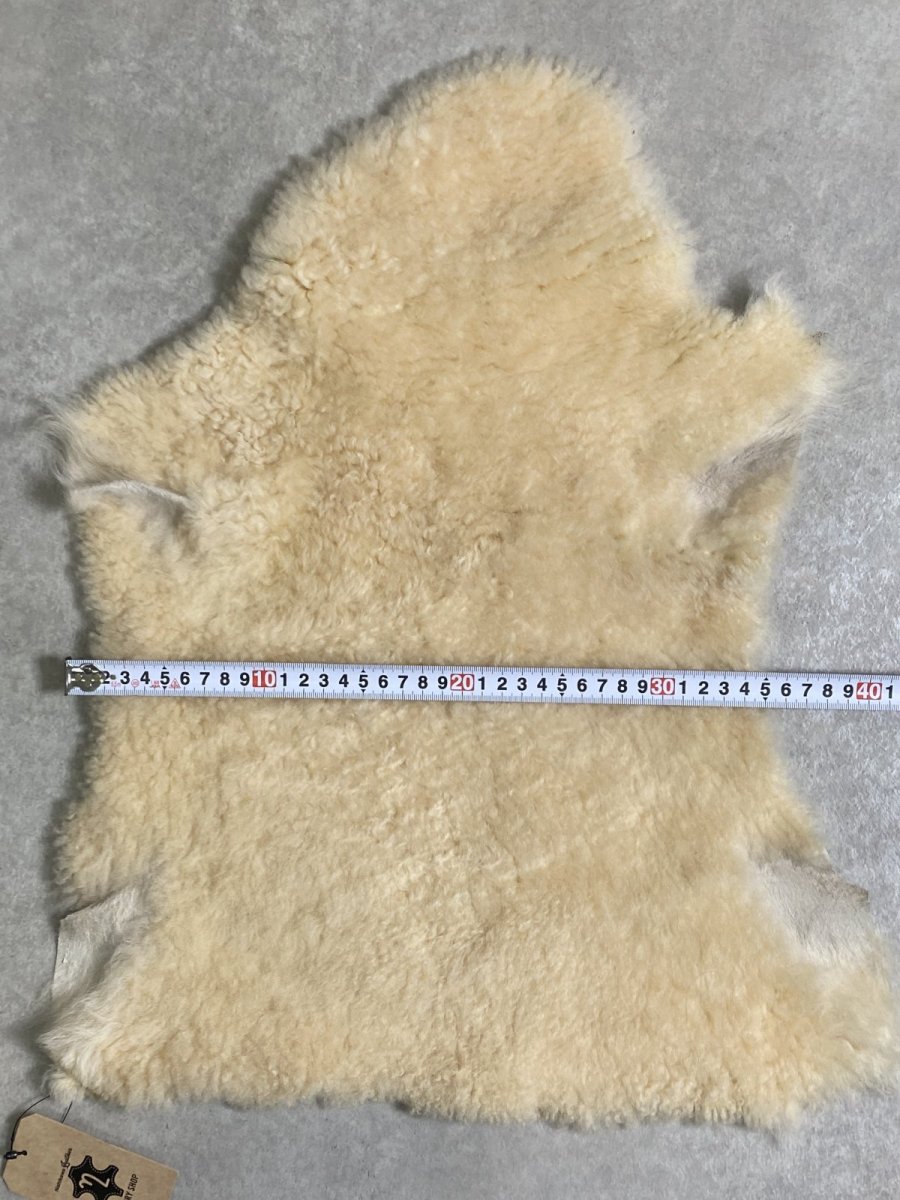 画像9: ムートン毛皮　クリーム (9)