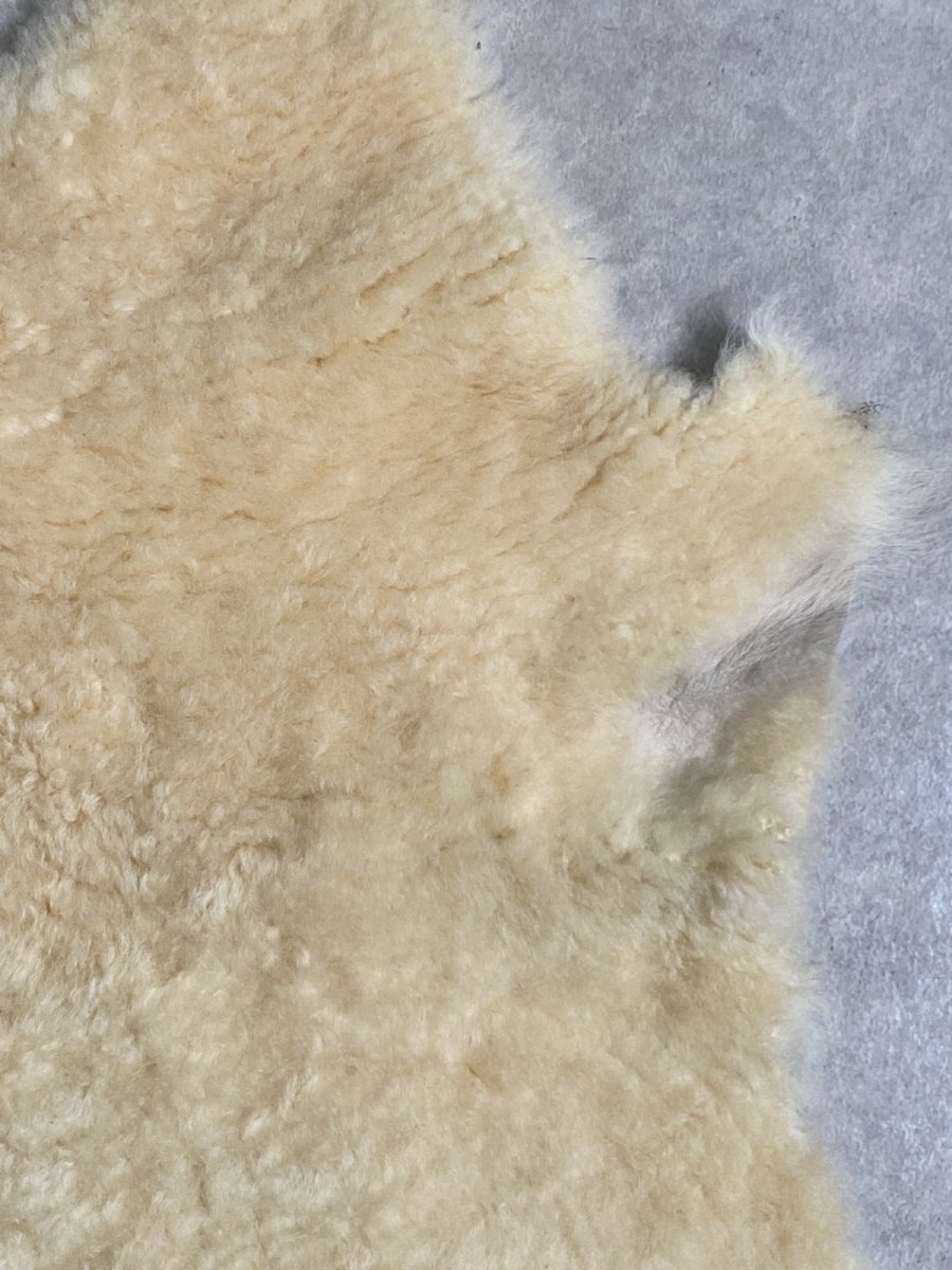 画像3: ムートン毛皮　クリーム (3)