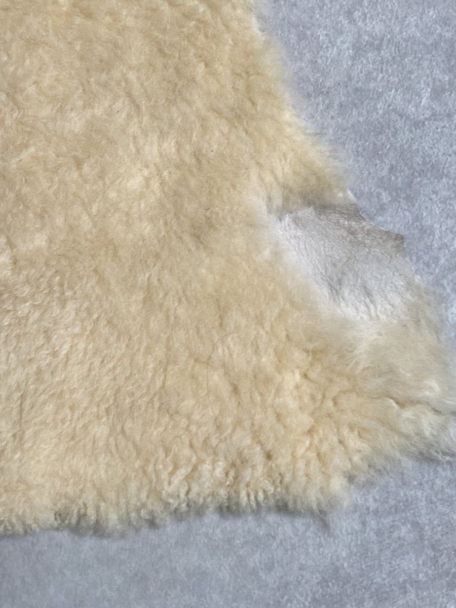 画像5: ムートン毛皮　クリーム (5)