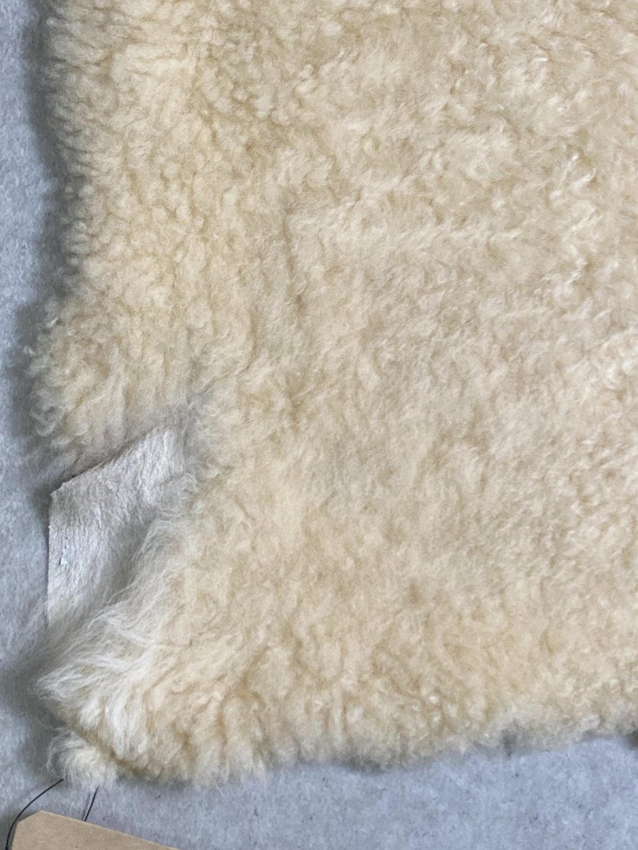 画像4: ムートン毛皮　クリーム (4)