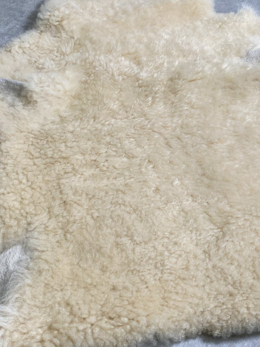 画像6: ムートン毛皮　クリーム (6)