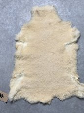 画像1: ムートン毛皮　クリーム (1)