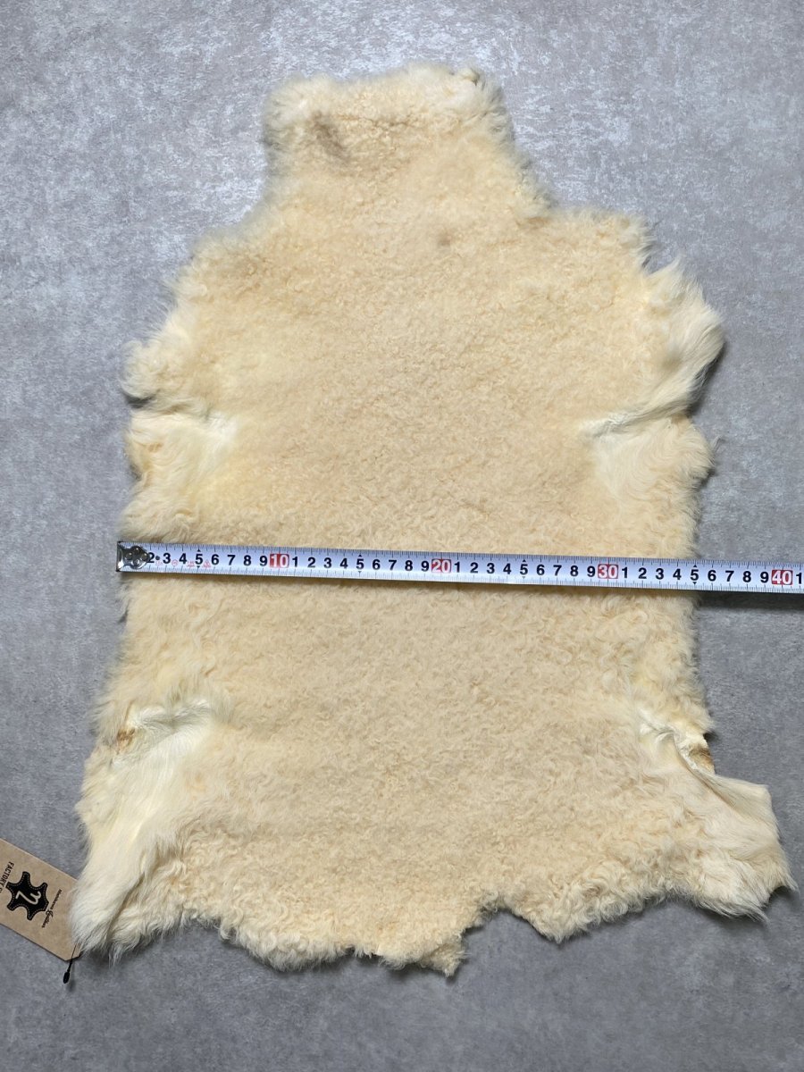 画像9: ムートン毛皮　クリーム (9)