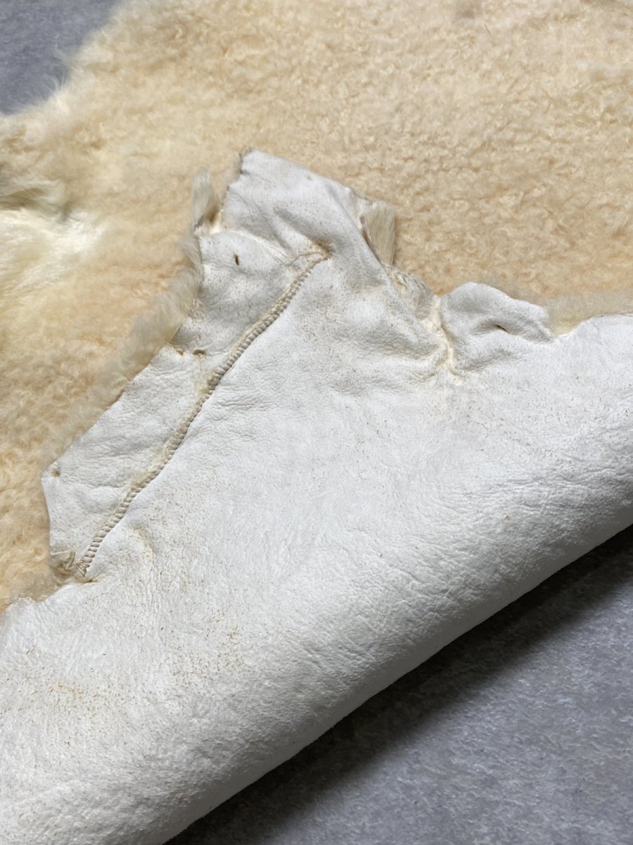 画像8: ムートン毛皮　クリーム (8)