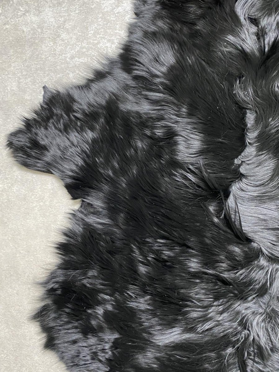 画像2: アルパカ毛皮　ブラック (2)