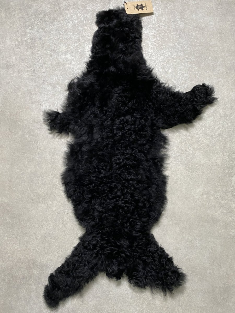 画像1: アルパカ毛皮　ブラック (1)
