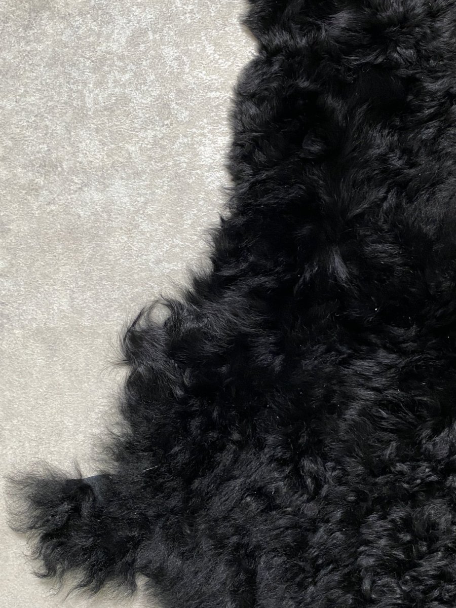 画像2: アルパカ毛皮　ブラック (2)