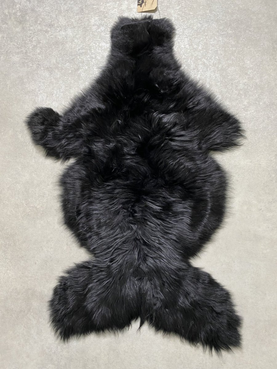 画像1: アルパカ毛皮　ブラック (1)