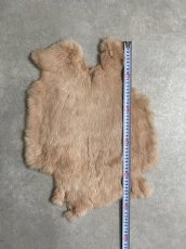 画像4: ラビットファー　ピンクベージュ　うさぎ毛皮　Lサイズ (4)