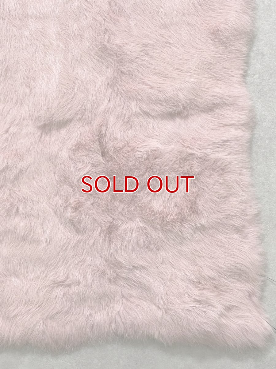 画像5: ラビットファー プレート　ピンク　うさぎ毛皮　大判 (5)