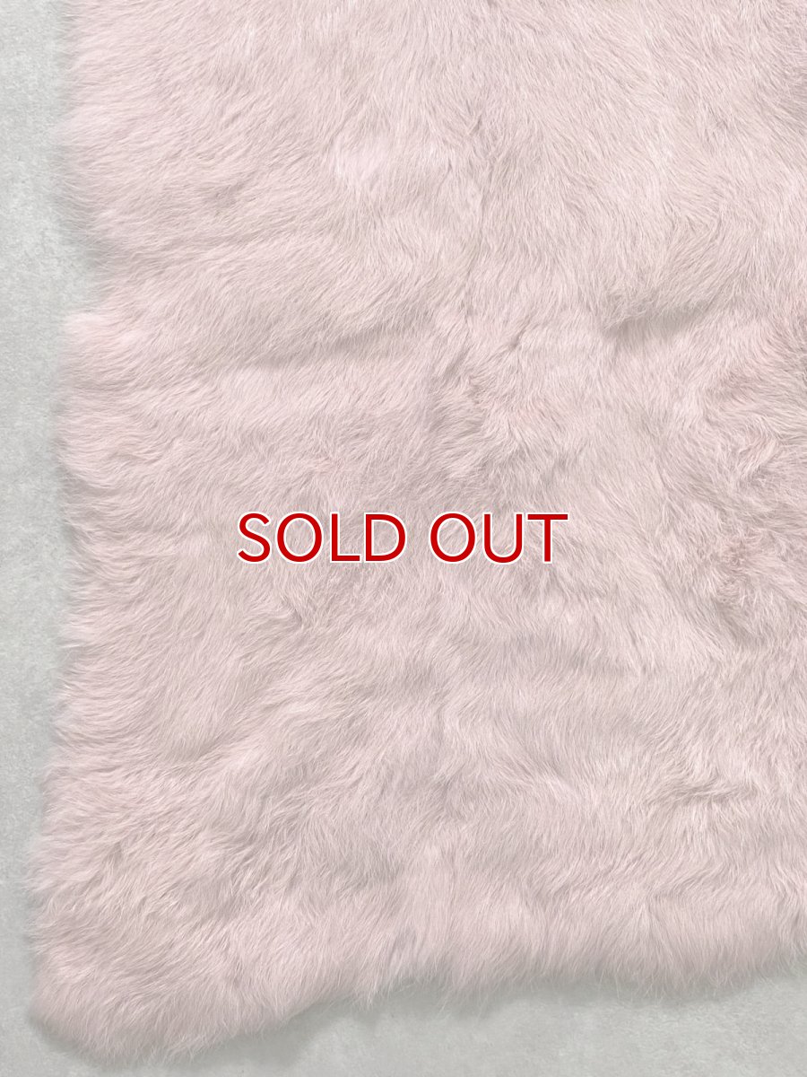 画像4: ラビットファー プレート　ピンク　うさぎ毛皮　大判 (4)