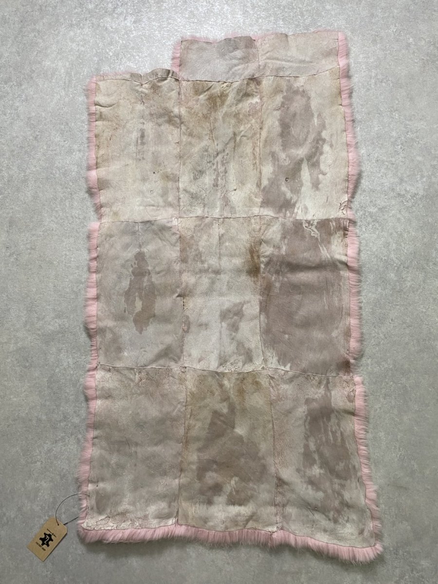 画像8: ラビットファー プレート　ピンク　うさぎ毛皮　大判 (8)