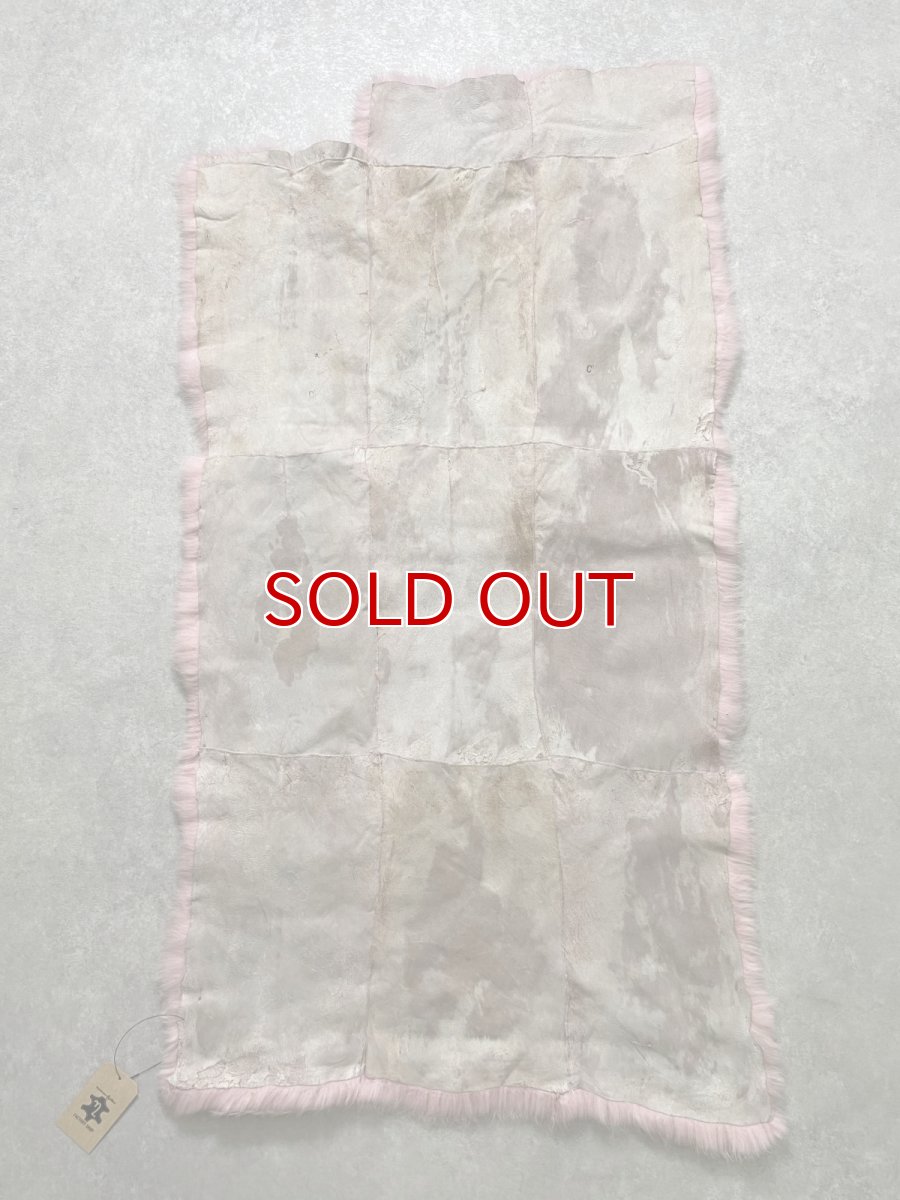 画像8: ラビットファー プレート　ピンク　うさぎ毛皮　大判 (8)