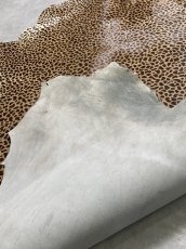 画像8: 牛 ヘアーカーフ　ブラウン　チーター柄　牛革毛付き　毛皮　牛カーフ毛付き (8)