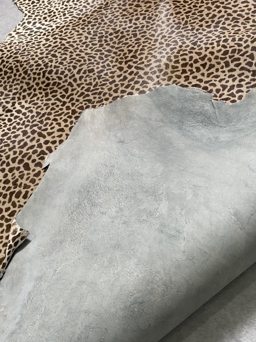 画像8: 牛 ヘアーカーフ　ブラウン　チーター柄　牛革毛付き　毛皮　牛カーフ毛付き (8)