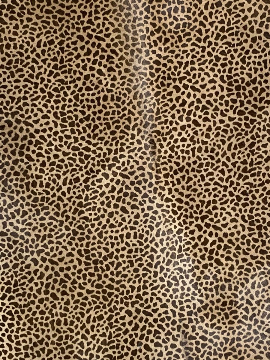 画像3: 牛 ヘアーカーフ　ブラウン　チーター柄　牛革毛付き　毛皮　牛カーフ毛付き (3)