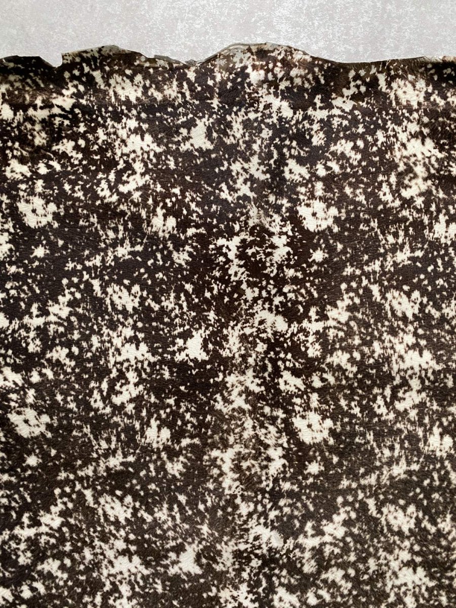 画像4: ヘアーカーフ グロードテル  白×茶 牛革 毛皮 本革 毛つき 牛カーフ毛付き (4)