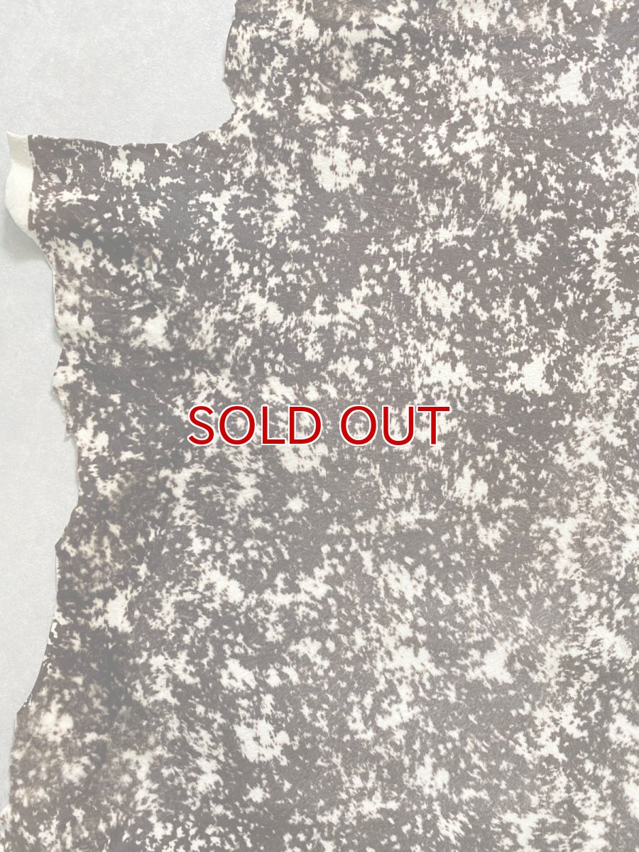 画像5: ヘアーカーフ　グロードテル  白×茶　牛革　毛皮　本革　毛つき　牛カーフ毛付き (5)