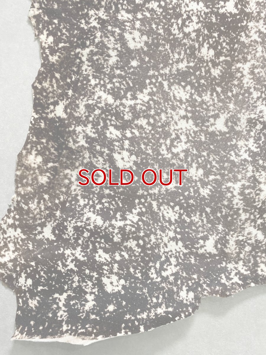 画像7: ヘアーカーフ　グロードテル  白×茶　牛革　毛皮　本革　毛つき　牛カーフ毛付き (7)