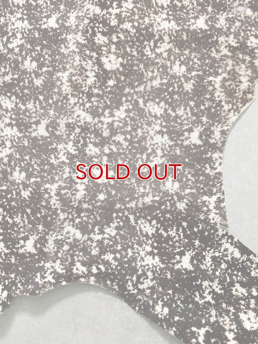 画像8: ヘアーカーフ　グロードテル  白×茶　牛革　毛皮　本革　毛つき　牛カーフ毛付き (8)