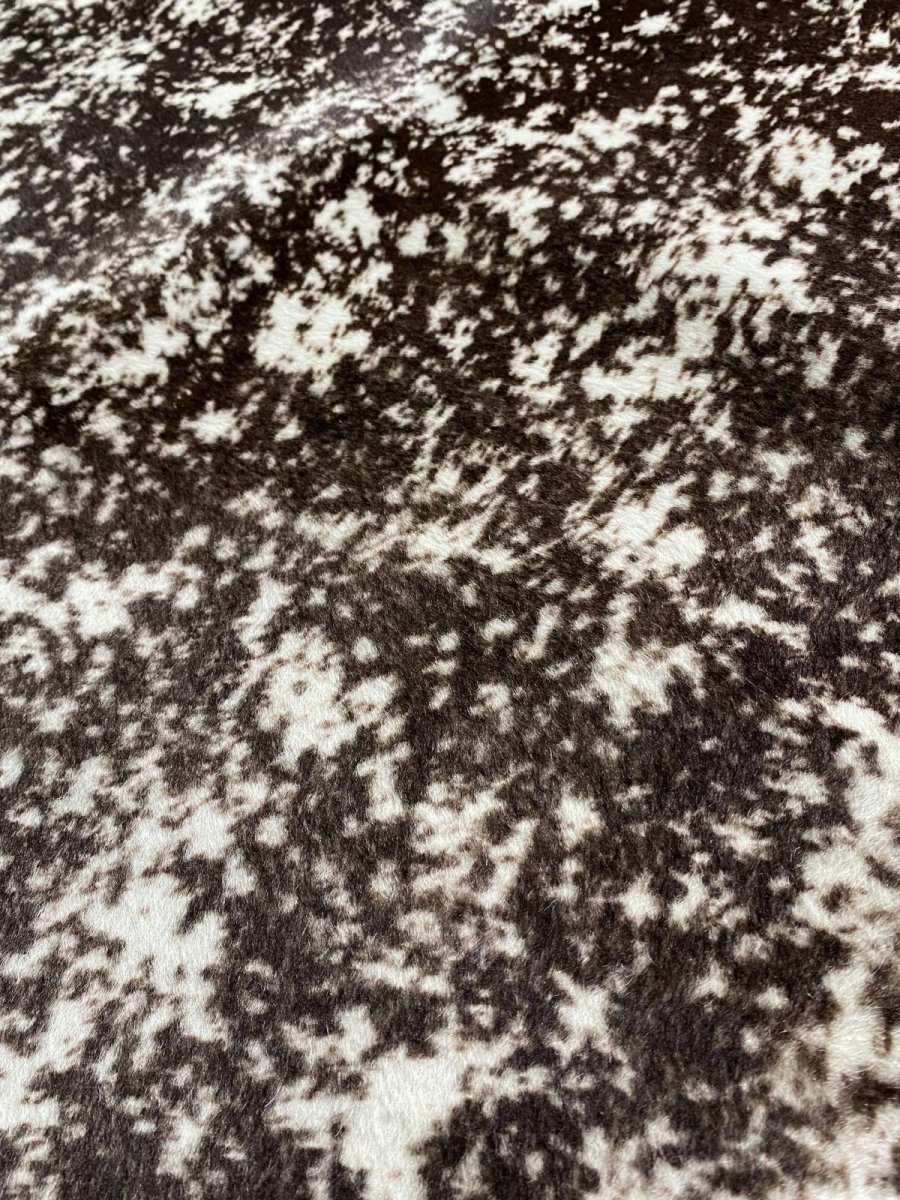 画像3: ヘアーカーフ グロードテル  白×茶 牛革 毛皮 本革 毛つき 牛カーフ毛付き (3)