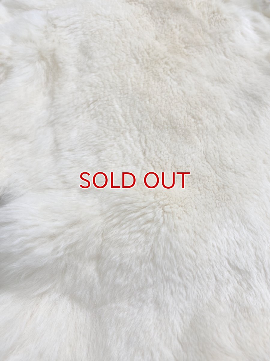 画像2: レッキスラビットファー クリーム うさぎ毛皮 (2)