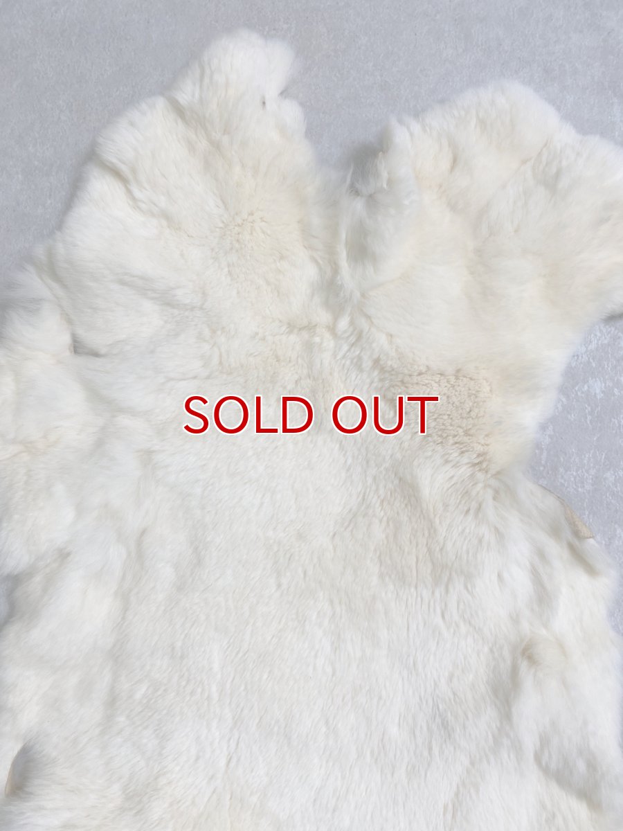 画像3: レッキスラビットファー クリーム うさぎ毛皮 (3)