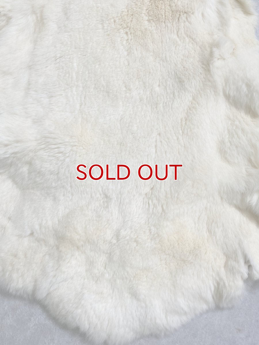 画像4: レッキスラビットファー クリーム うさぎ毛皮 (4)