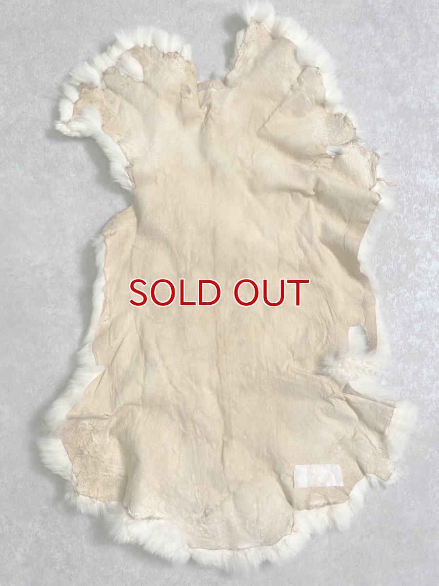 画像5: レッキスラビットファー クリーム うさぎ毛皮 (5)