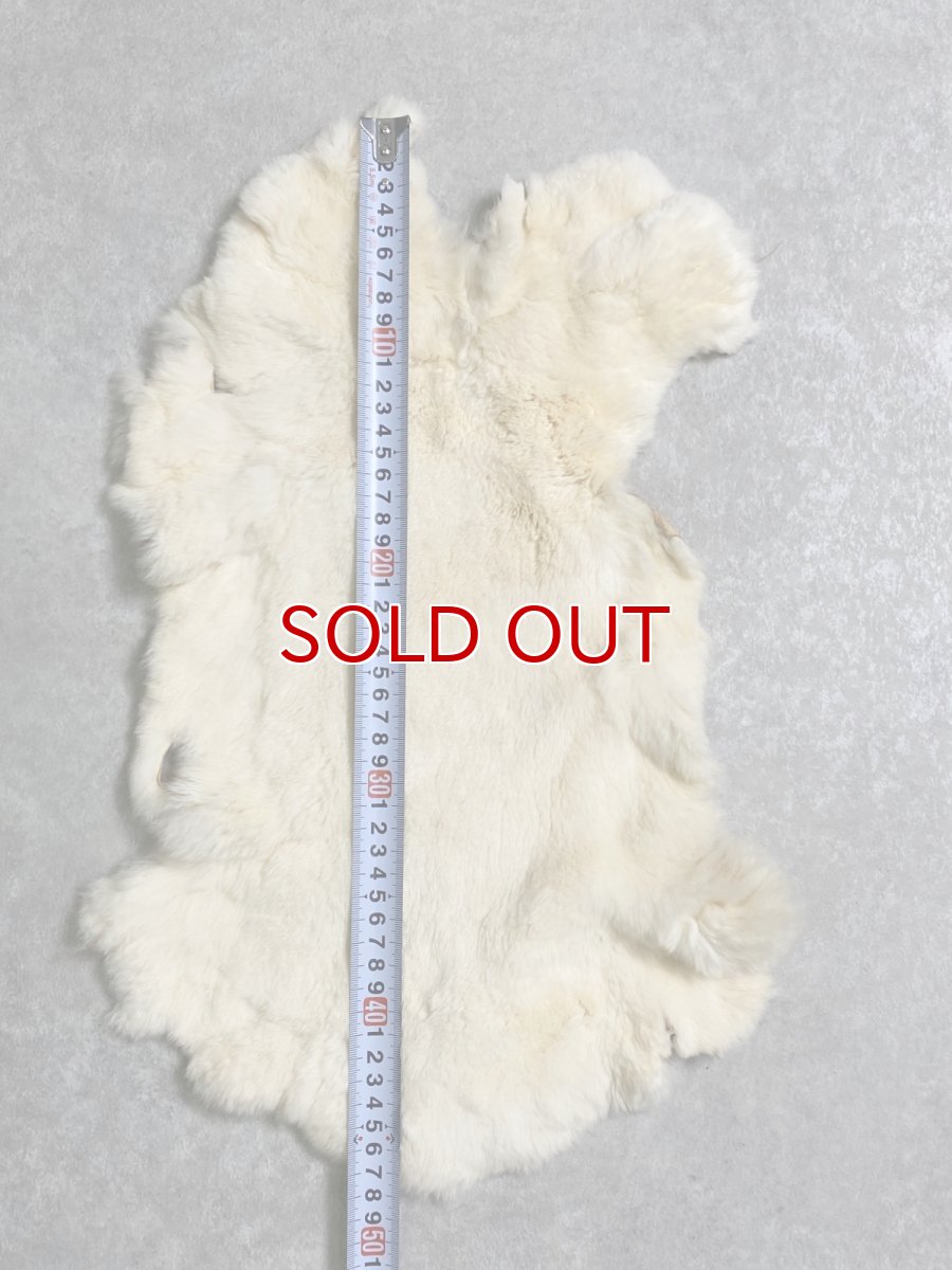 画像6: レッキスラビットファー クリーム うさぎ毛皮 (6)