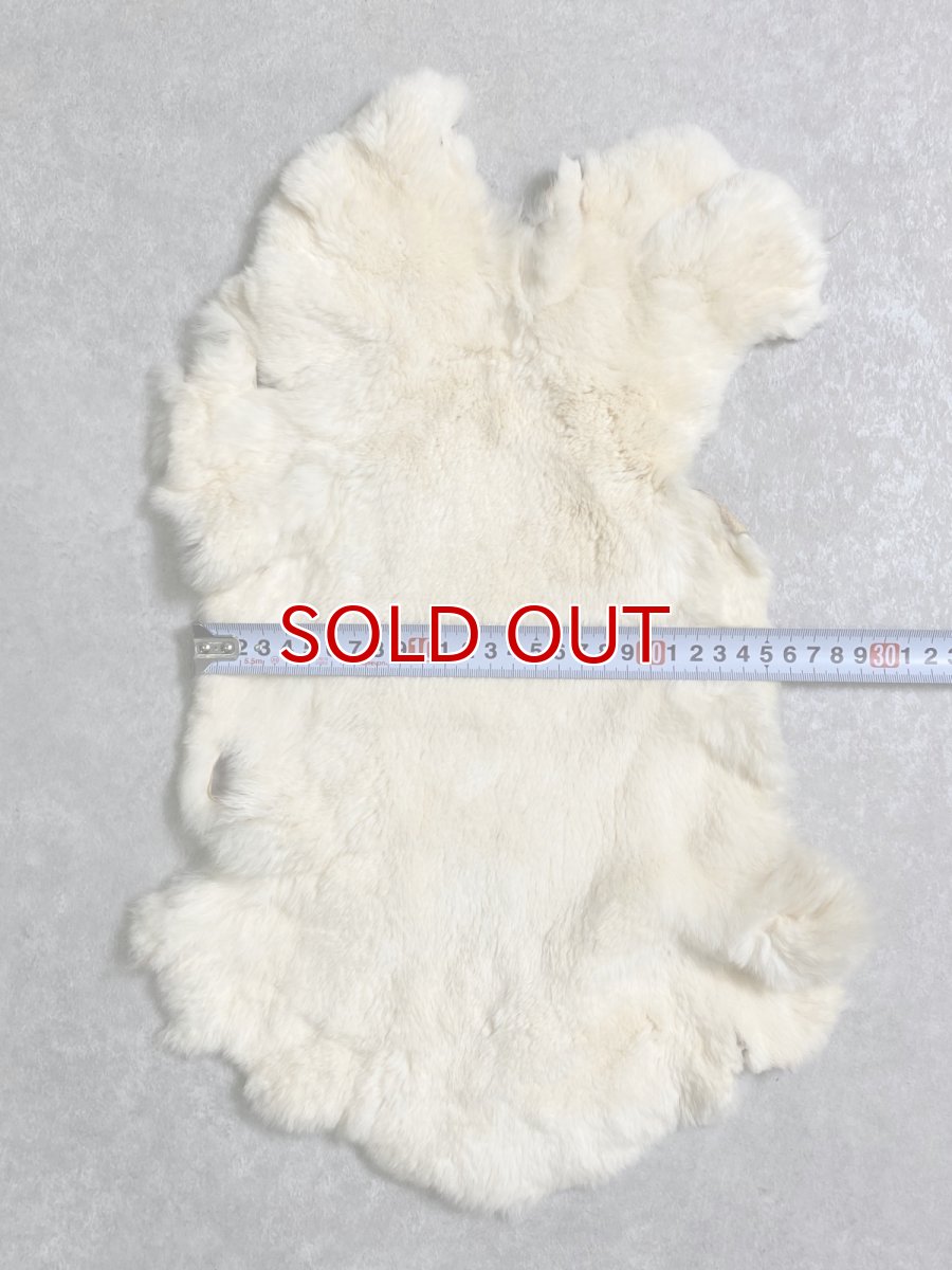 画像7: レッキスラビットファー クリーム うさぎ毛皮 (7)