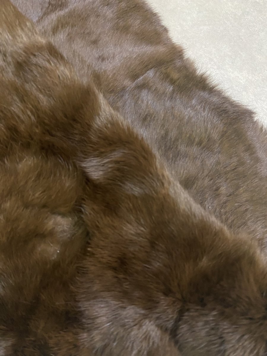 画像3: ラビットファー プレート　ブラウン　大判 (3)