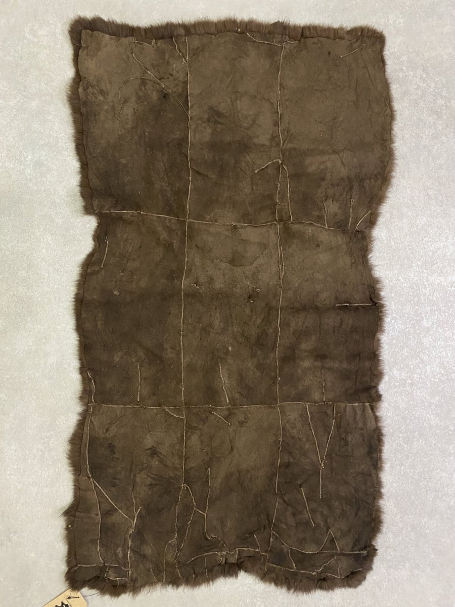 画像4: ラビットファー プレート　ブラウン　大判 (4)