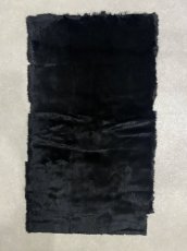 画像1: ラビットファー プレート　ブラック　うさぎ毛皮　大判 (1)