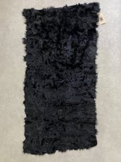画像1: チベットラム毛皮　プレート　ブラック (1)