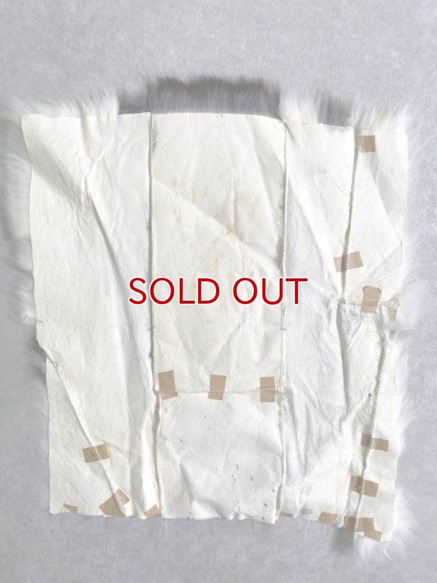 画像3: ラビットファー　ブチ（こげ茶）　うさぎ毛皮 (3)